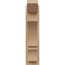 Ekena Millwork 6-in W x 14-in D x 26-in H Balboa Slat Rough Cedar Woodgrain TimberThane Outlooker, Primed Tan OUTUR060X14X26BOA24RCPR - alternate 5